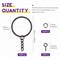 300Pcs 7/5 Inch 35mm Black Flat Key Chain Rings Kit, Including 100Pcs Split Keychain Rings with Chain and 100Pcs Jump Ring with 100Pcs Screw Eye Pins Bulk for Jewelry Findings Making